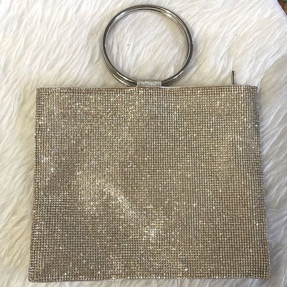 Nina clutch with gemstones Silver 9x7.5” - Picture 1 of 13